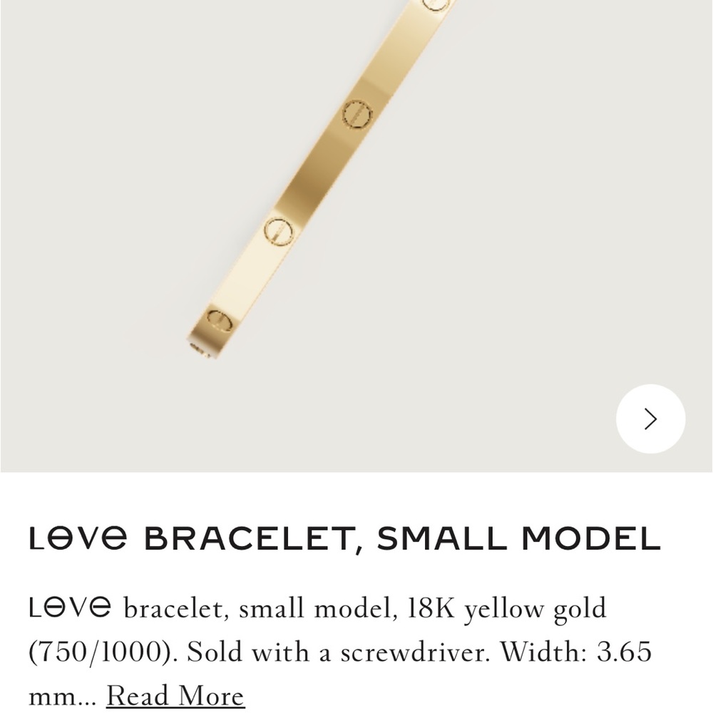 Gold love bracelet- you know the brand.. :)